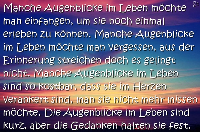 Augenblicke Erinnerungen Text